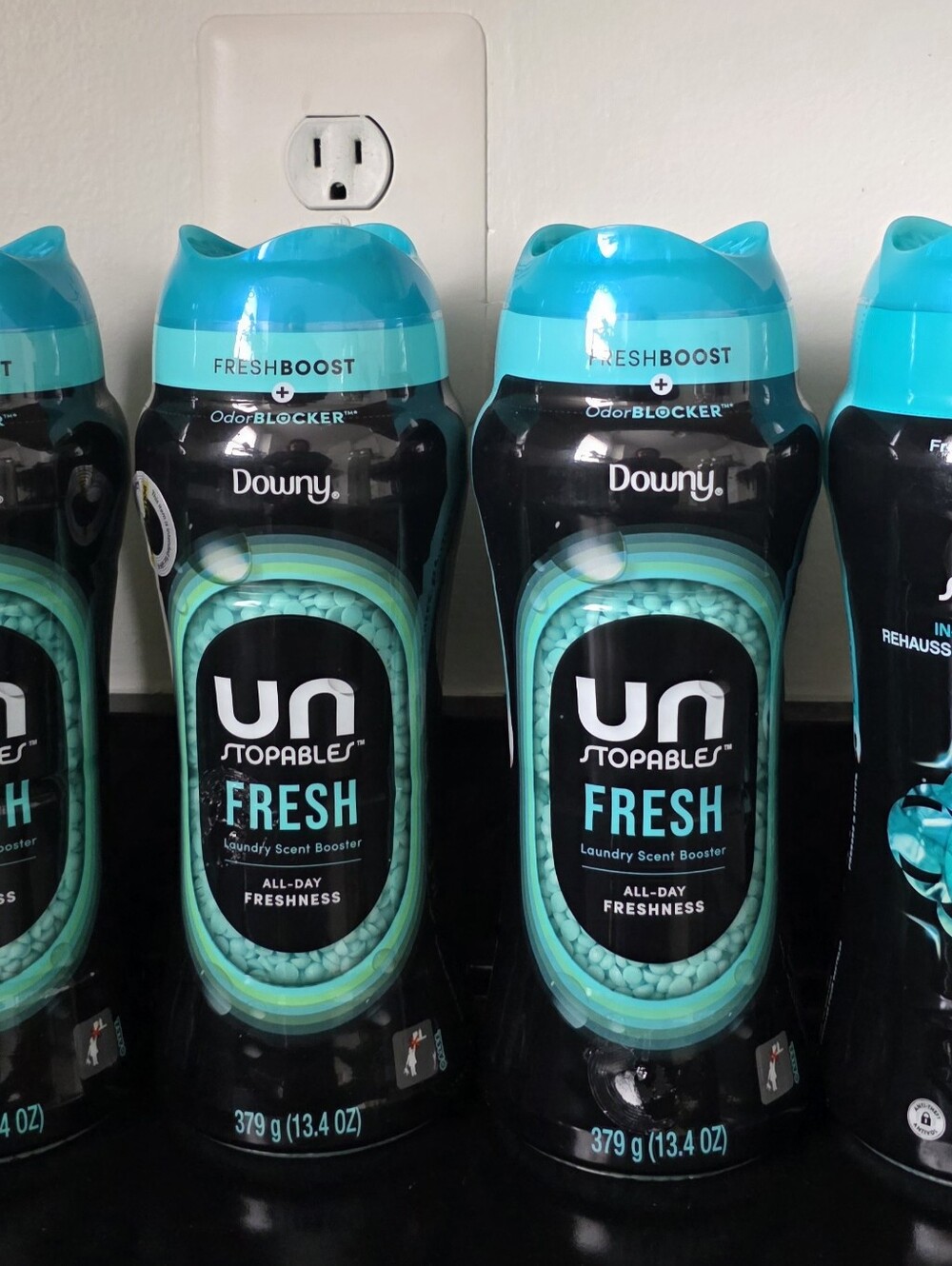 Unstopables Fresh Laundry Scent Booster - Teal Lot Of 4 Bottles